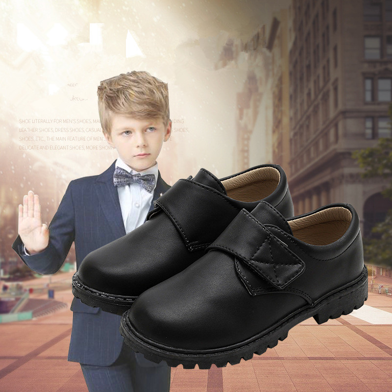 

Kids shoes for school boys leather Shoes Student Performance chaussure fille fashion Black boys dress 5 6 7 8 9 10 11-18T, Black matte