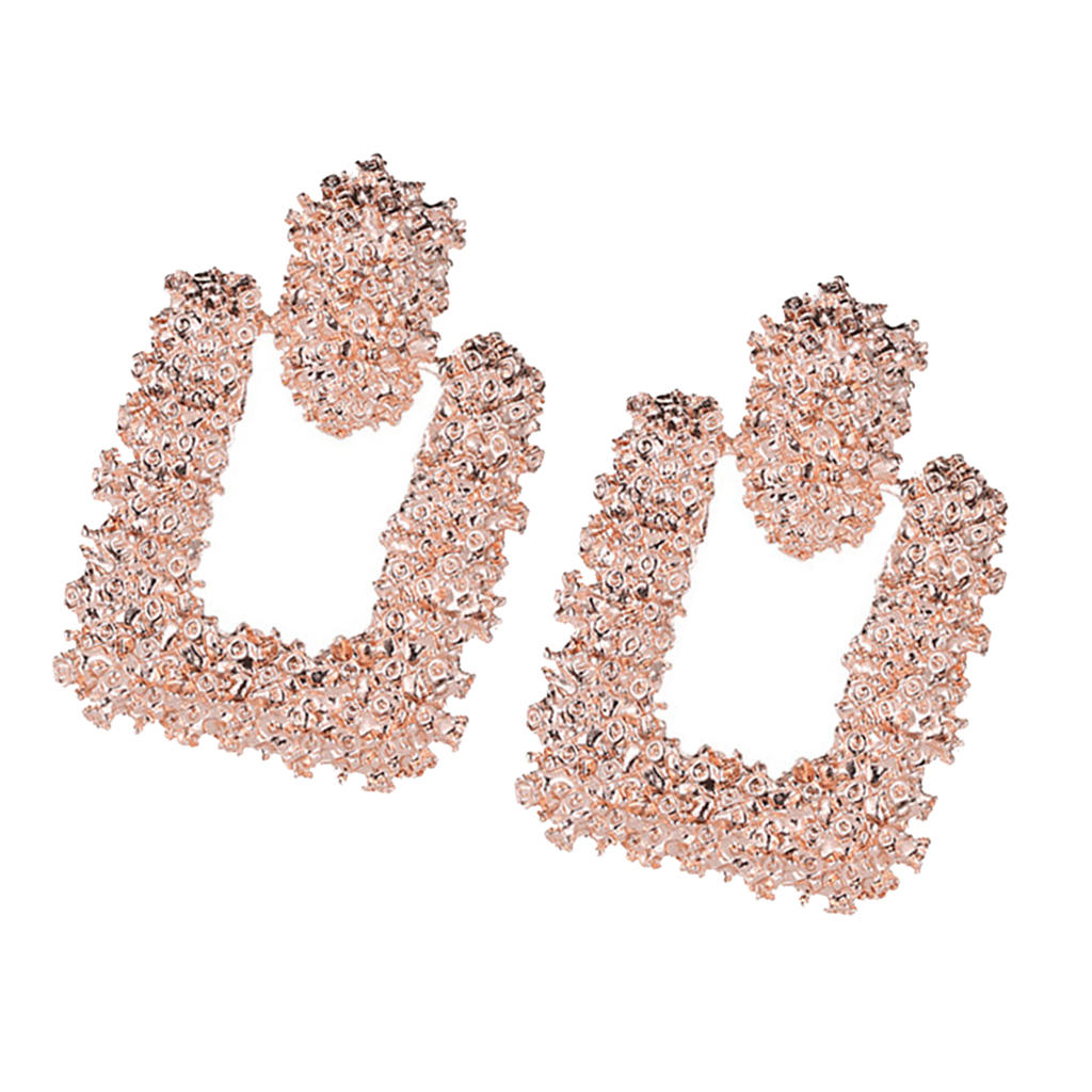 

Trendy Geometric Earrings Womens Fashion Statement Dangle Earrings, Golden