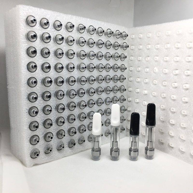 

eCig Vape Cartridges Ceramic Coil Atomizers Vape Pen Cartridge 510 Thread Glass Tanks 0.5ml 1ml Thick Oil Carts Vaporizer Foam box Package