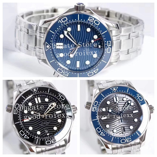 

42mm Men's Factory VS Automatic Cal.8800 Co Axial Watch Men Diver 300M Sapphire Chronometer Master Watches Ocean Ceramic Bezel Wristwatches, Black