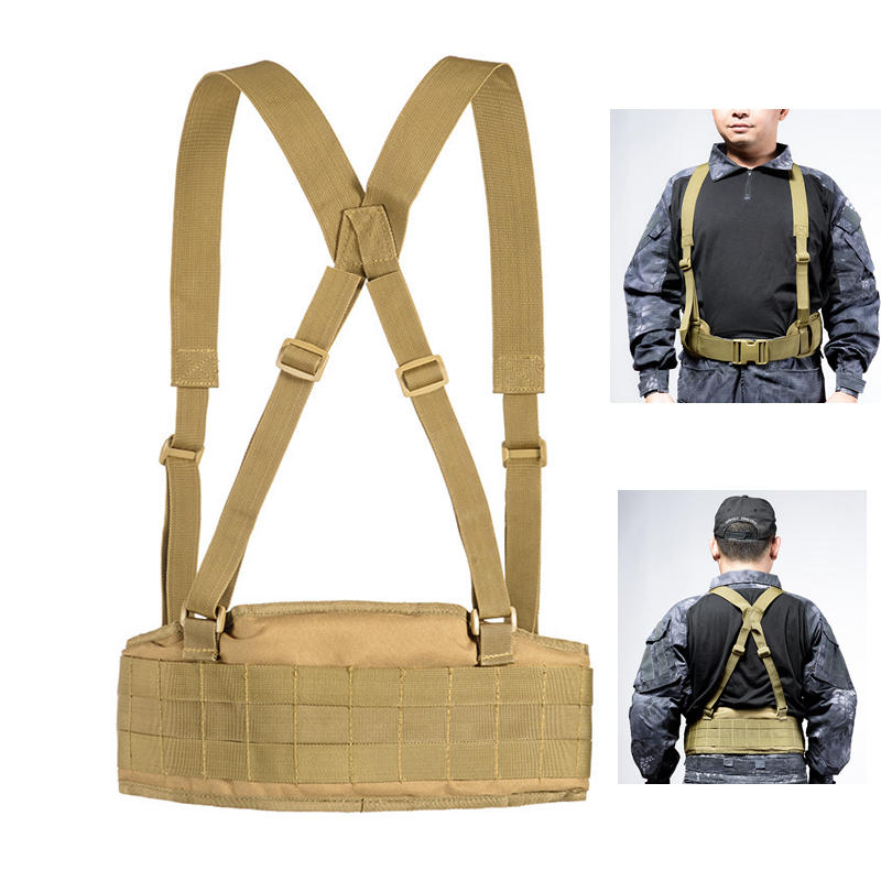 

Tactical Molle Belt Portable Waist Girdle CS Field Wide Outdoor Active Training Hunting Black Tactical Gear