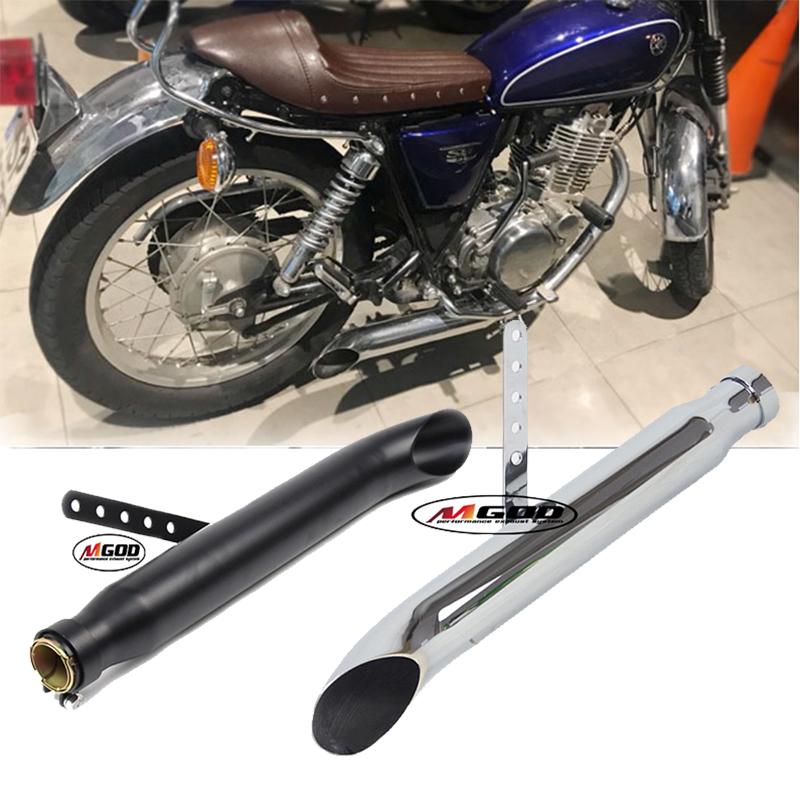 

38-45mm Universal Motorcycle Exhaust Cafe Escape Moto Muffler Tip Retro Vintage Rear Pipe Tube For Bobbers