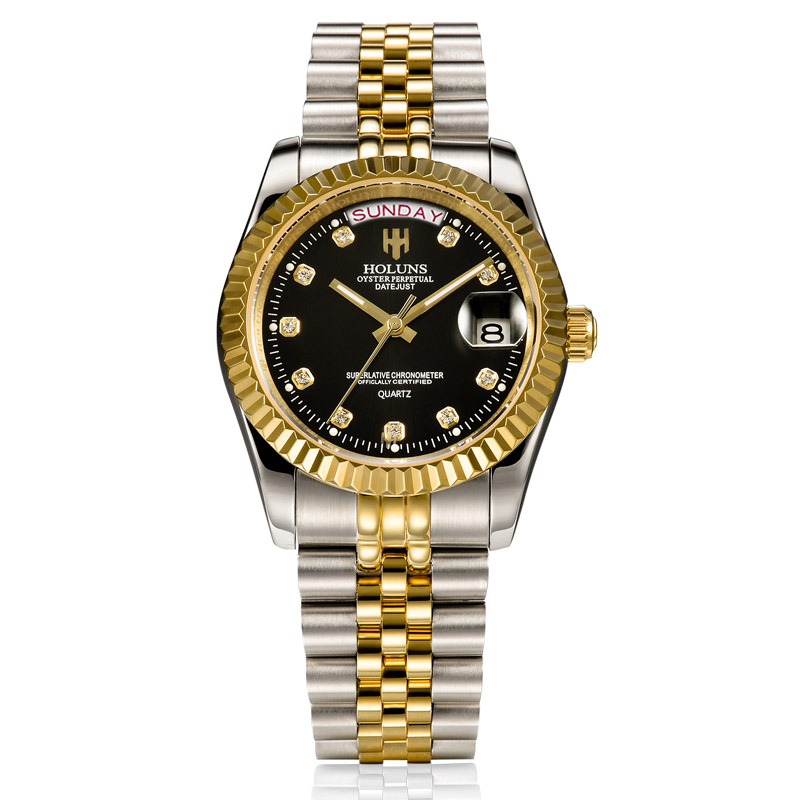 Montre de luxe Hommes Datejust 36mm En Acier Inoxydable Mouvement À Quartz Japonais Nager Hommes Montres Homme Montre-Bracelet Lumineux BRW HOLUN