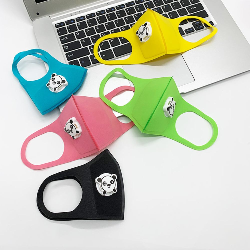 

Cute Panda Mouth Mask with Breath Valve Anti-dust PM2.5 Children Kids Cartoon Sponge Face Mouth Mask Outdoor Pollution Protevt Respirator