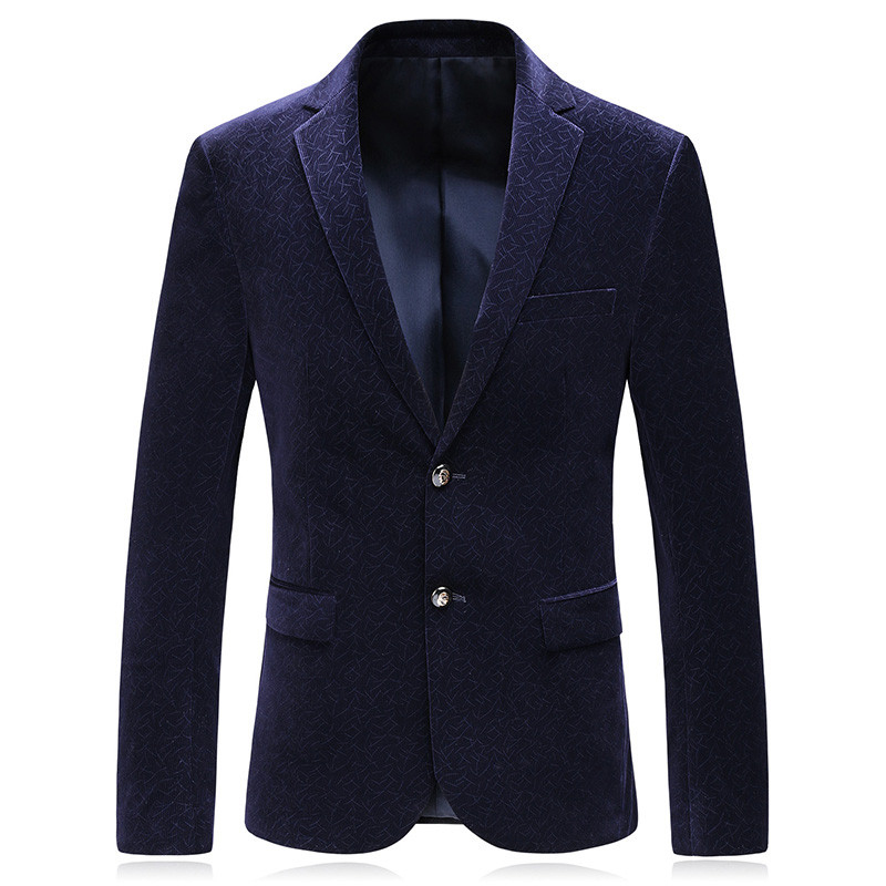 

2020 autumn blazer men' business casual suits men single breasted coat jacket corduroy blazers men suits size, Photo color