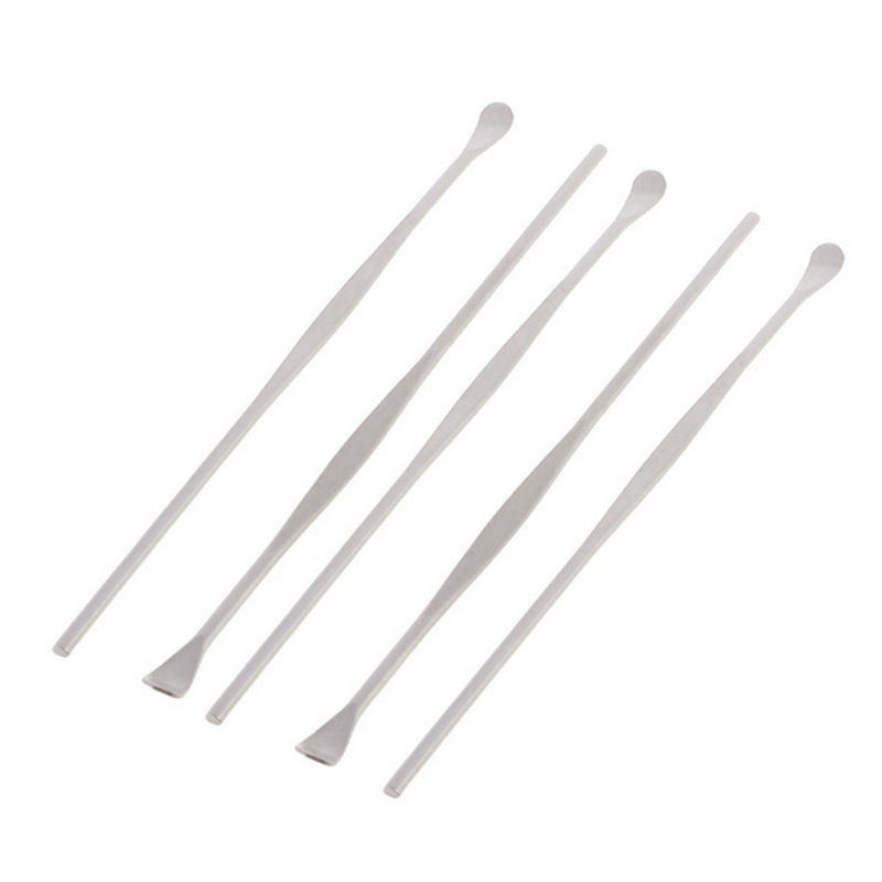 Ear Wax Pickers Stainless Steel Earpick spoon Spiral Type Curette Remover Anti-slip Ear Cleaner Tool for Adult-image-687985024