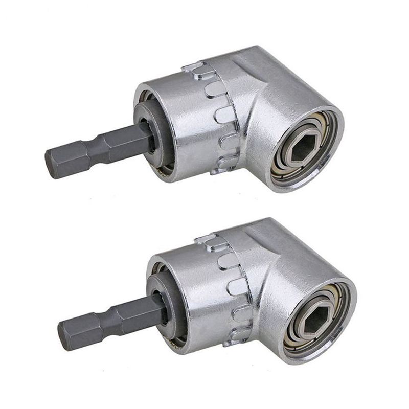adaptateur de support de douille de rallonge de 1//4 de pouce pour angle de 105 degr/és tournevis porte-outil de foret /à angle Adaptateur de tige hexagonale /à angle droit Court
