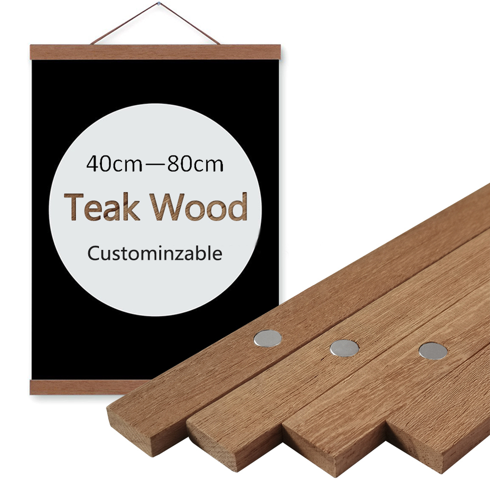 

Customize Solid Wood Scrolls no Canvas Teak Wood frame for Wall Art Poster and Hanging painting For Living Room Decor