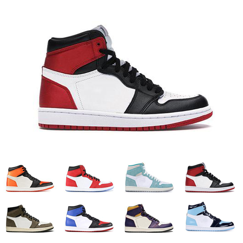 

2019 1 1s High OG Travis Scotts Basketball shoes Spiderman UNC Mens Homage Top Home Royal Blue Men Sport Sneakers Trainers