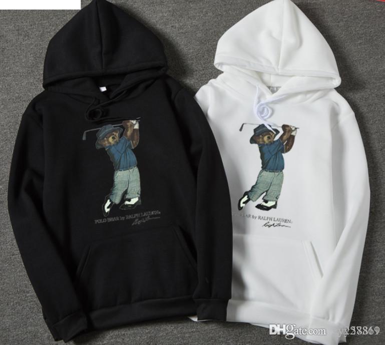 New products lead fashion trend autumn and winter men's clothing explosion models variety cashmere hooded blue bear pattern sweater who