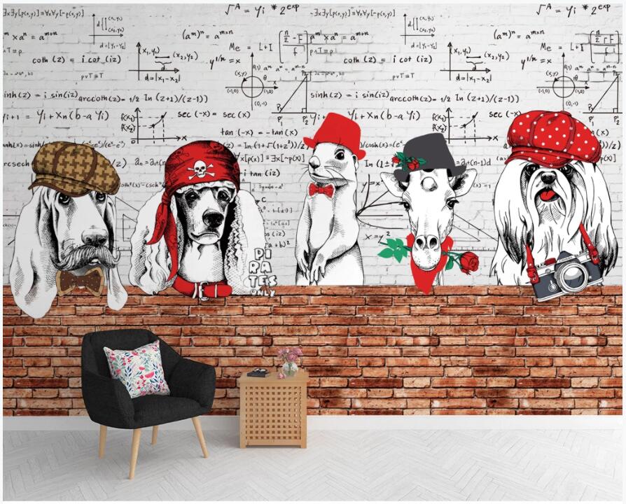 

3d wall murals wallpaper for walls 3 d Modern cute puppy animal children room background 3d wallpaer custom photo mural home decor, Non-woven wallpaper