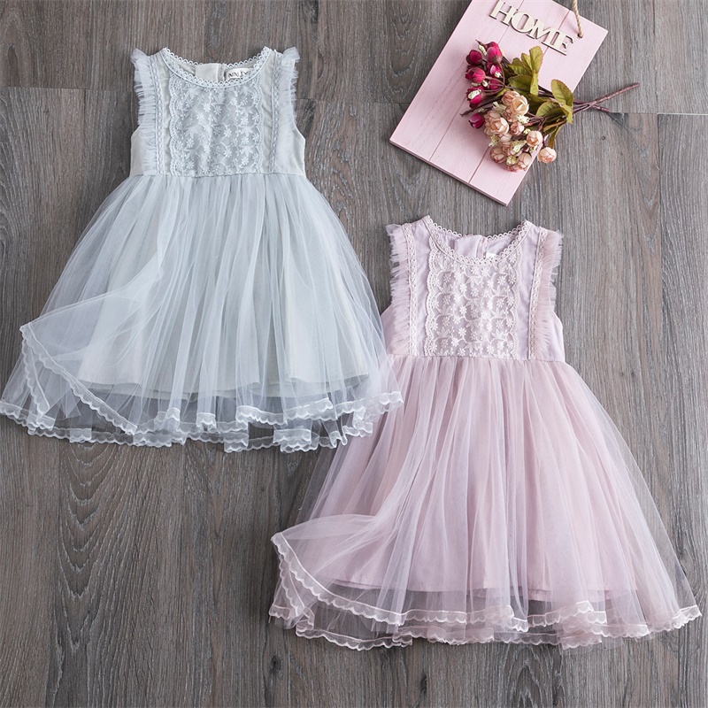 

Flower Kids Dresses for Girls 2020 Summer Embroidery Lace Girls Dress Wedding Birthday Party Gown Children Clothing Size 3-8Yrs, As photo 10
