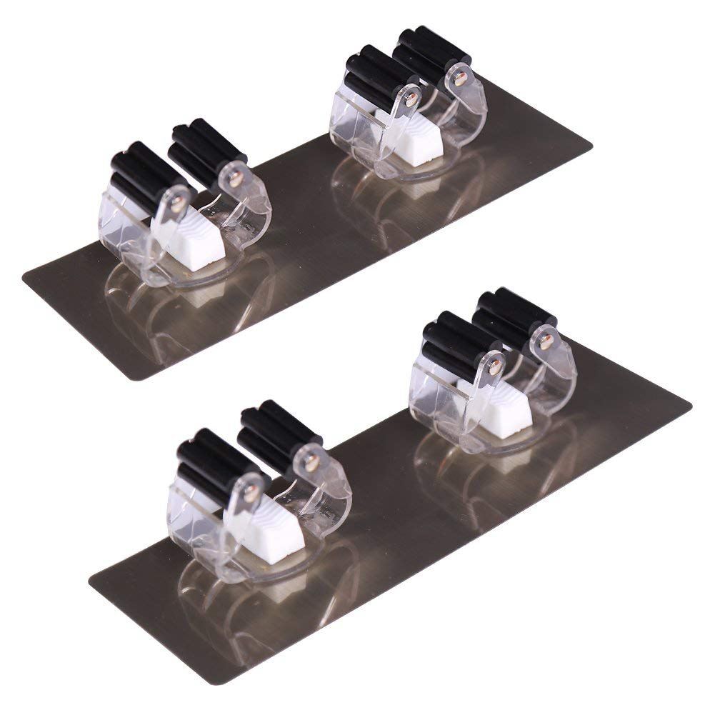 

JEYL Mop broom, wall-mounted gripper self-adhesive non-slip kitchen bathroom garden sports equipment garage storage system (2