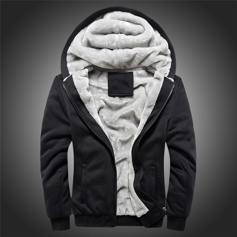 

Men's Winter Coat Casual Warm Fleece Hoodie Winter Warm Fleece Zipper Sweater Jacket Outwear Coat Oversized With Zipper, Blue