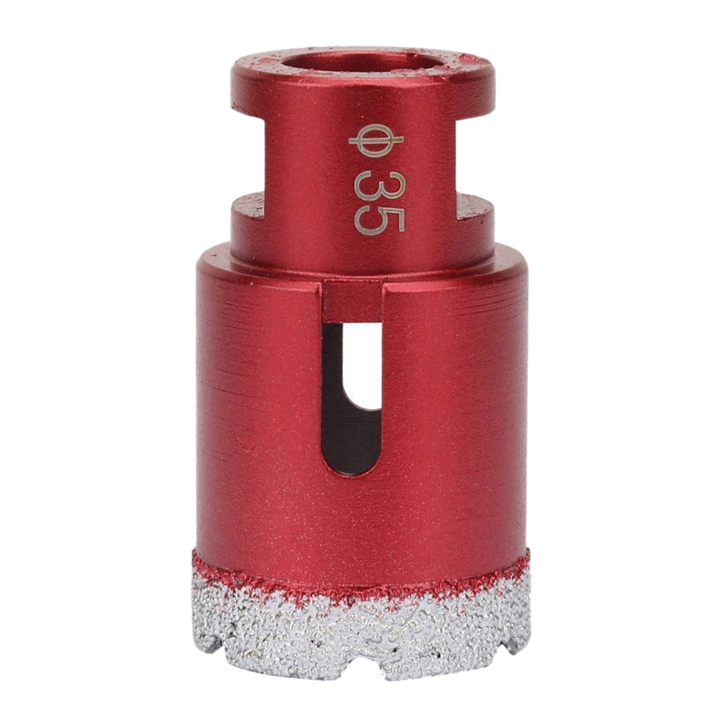 

GTBL Brazed Drilling Core Bit, 35mm Red Portable Angle Grinder Hole Saw Opener, Adopting Diamond Fast Drilling for Opening of Ma