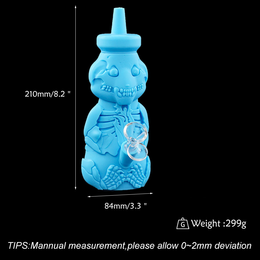 

Bear water pipe silicone bong Dab Rig Glass with glass bowl smoking herb oil tobacco bong Heady wax Oil Rigs herb bubbler Hookahs