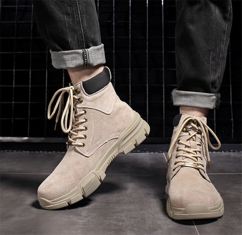 

Hot Sale 2020 Spring and autumn winter new outdoor fashion men's sports shoes travel wild men's boots trend leather boots