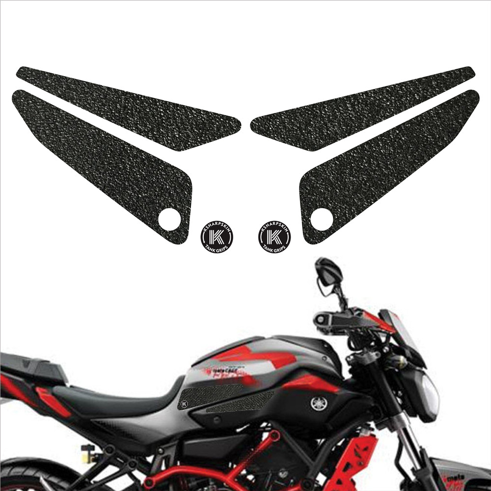 

Motorcycle fuel tank protection pad side matte non-slip stickers body waterproof decals for YAMAHA 15-17 FZ-07 MT-07 MOTO CAGE, K-tg01-098-cle