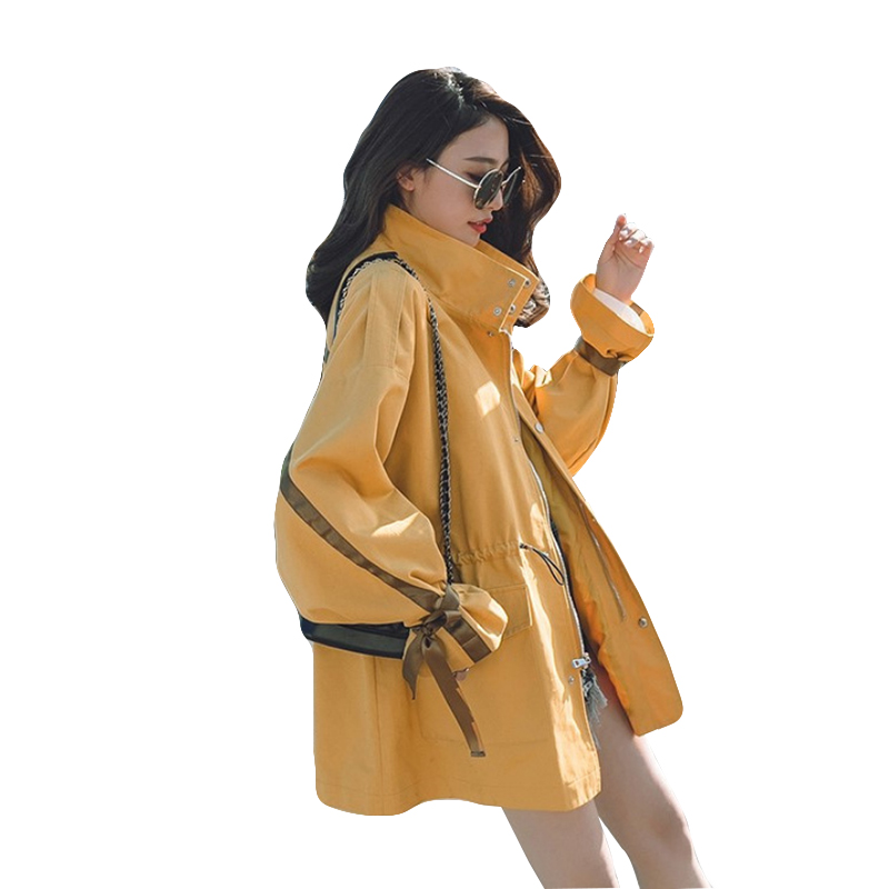 

Short Trench Coat For Women Long Sleeve Chic Overcoat Casual Outerwear Women Autumn Zipper Windbreaker Coat, Peacock blue