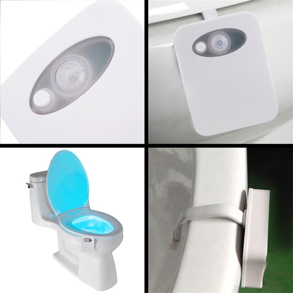 

Washingroom Bathroom Motion Bowl Toilet Light Activated on/Off Lights Seat Sensor Lamp Nightlight Seat Light