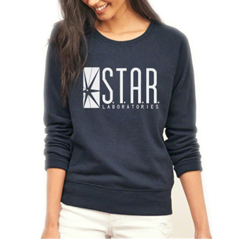 2016 The Flash Star Laboratories Logo Hoodie Zip up Fleece Super Warm Sweatshirt