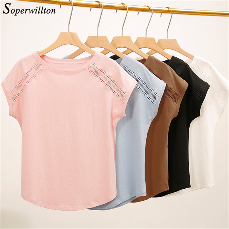 

Cotton Summer Blouses Lace Batwing Sleeve Shirts For Womens Tops Shirts Plus Size Women Clothing Korean 2018 Blusas Female #B65, Blue