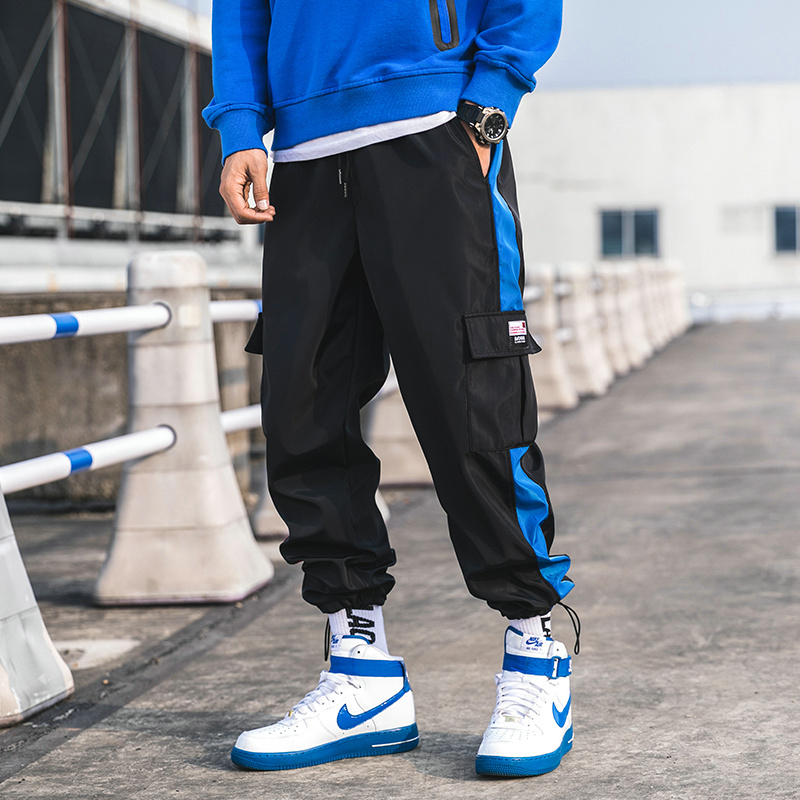 

Men Streetwear Black Sweatpants Joggers 2020 Mens Hip Hop Harem Pants Male Pocket Casual Track Pants Patchwork Trousers