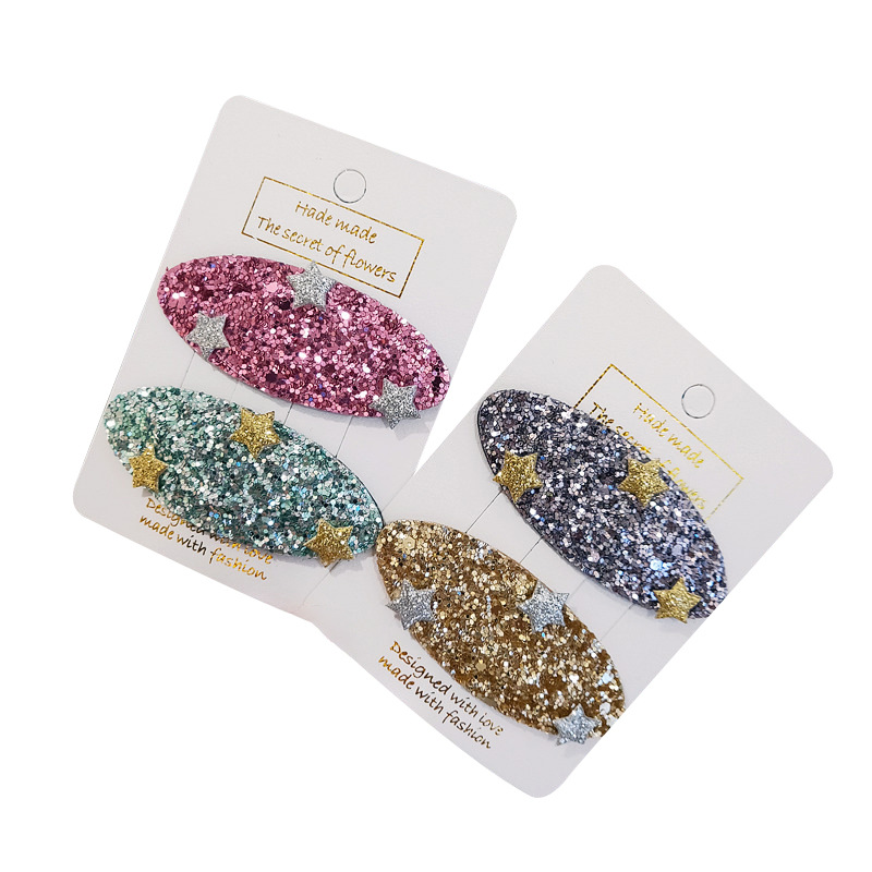 

Wholesale Boutique 10Sets Fashion Cute Glitter Star Barrettes Hairpins Hair Clips Princess Photography Headware Hair Accessories