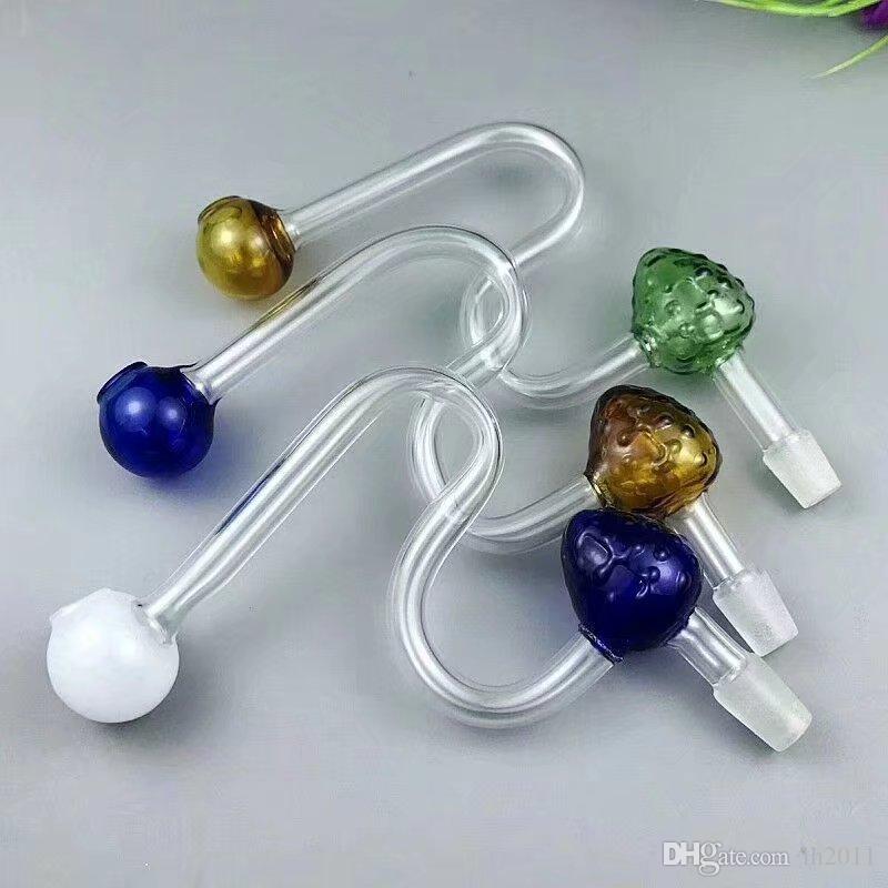 

Strawberry bending glass pot Wholesale Glass bongs Oil Burner Glass Water Pipes Oil Rigs Smoking Free
