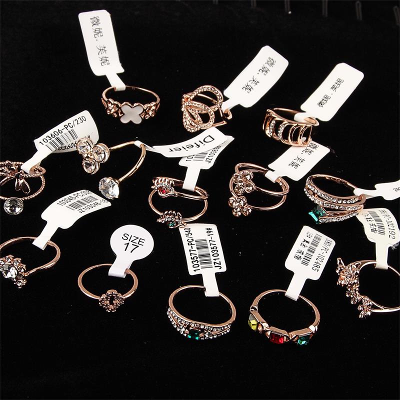 

Luxury micro-set fine ring Korean version hot rhinestone cute double layer flower peal mirror surface ring wholesale jewelry DHL