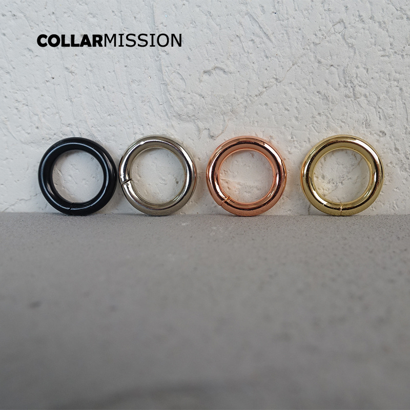 

10pcs/lot Metal buckle for bag cat dog leash 15mm webbing o ring for backpack keychain diy accessory durable hardness 4 colours Informati, Black