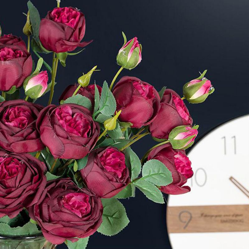 

Artificial Silk Cloth Rose Flower Branch Fake Flower Stem For Home Wedding Decorations Photography Props, A1