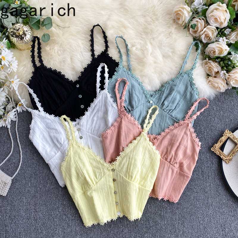 

Gagarich Women Sexy Vest Bohemian Short Camis Top Female Summer Beach Style V-neck Short Solid Crop Top Ladies, Blue