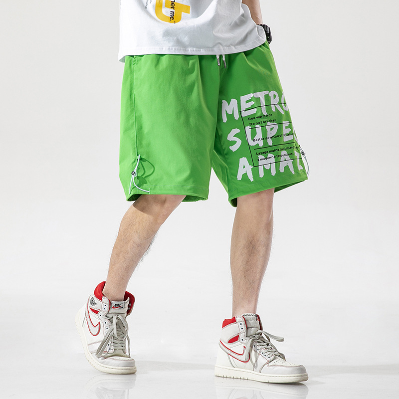 

Casual Shorts Men 2020 New Summer Cargo Shorts Printed Pattern Knee Length Trousers, Blue