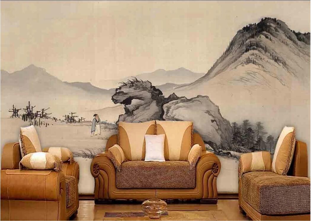 

3d room wallpaper custom photo mural HD landscape lion rock illustration wall home decor wall art pictures self-adhesive art canvas pictures, Non-woven fabric