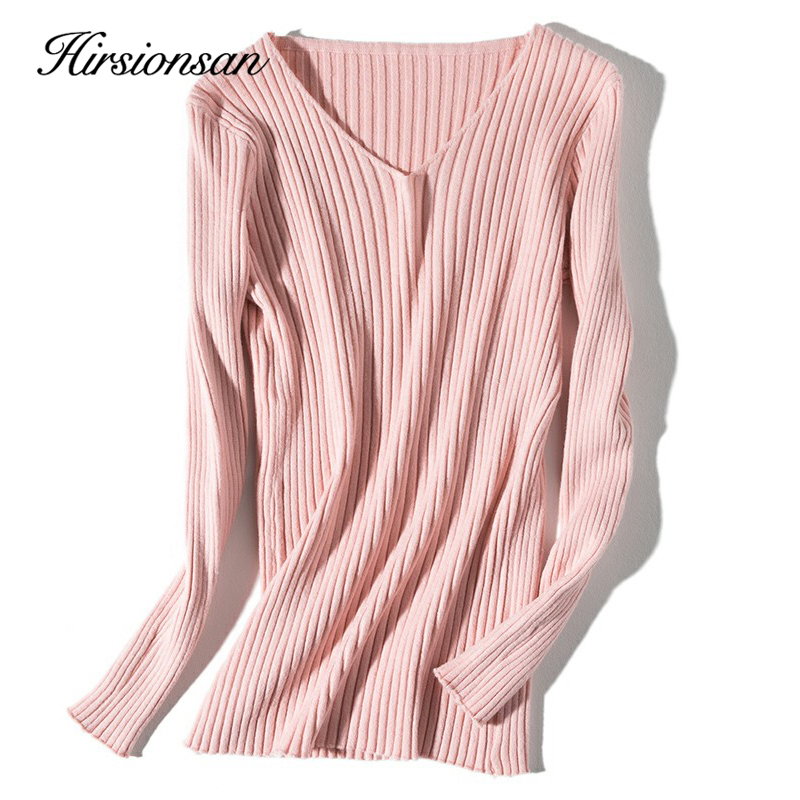 

Hirsionsan Pullover Sweater Women Solid Autumn Winter 2020 Knitted Warm V Neck Ladies Cheap Tops Casual Fashion Korean Jumper, Black