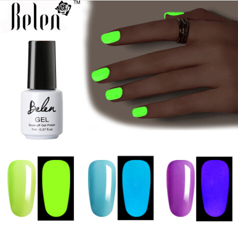 

7ml Glow In Dark Fluorescent Neon Luminous Uv LED Soak Off Gel Varnish Lighting In Night Semi Permanent Varnish Enamel