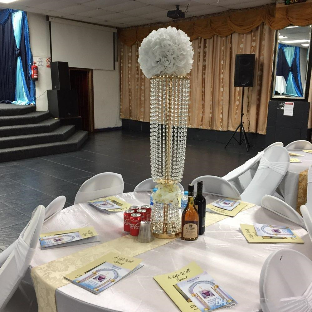 

80cm/100cm Acrylic Crystal Wedding Flower Ball Holder Table Centerpiece Vase Stand Crystal Candlestick Wedding Decoration