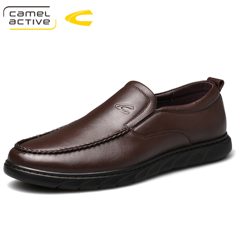 

Camel Active New Comfortable Genuine Leather Men Shoes Male Formal Business Loafers Men's Leather Casual Shoes Zapatos Mocasin, Black