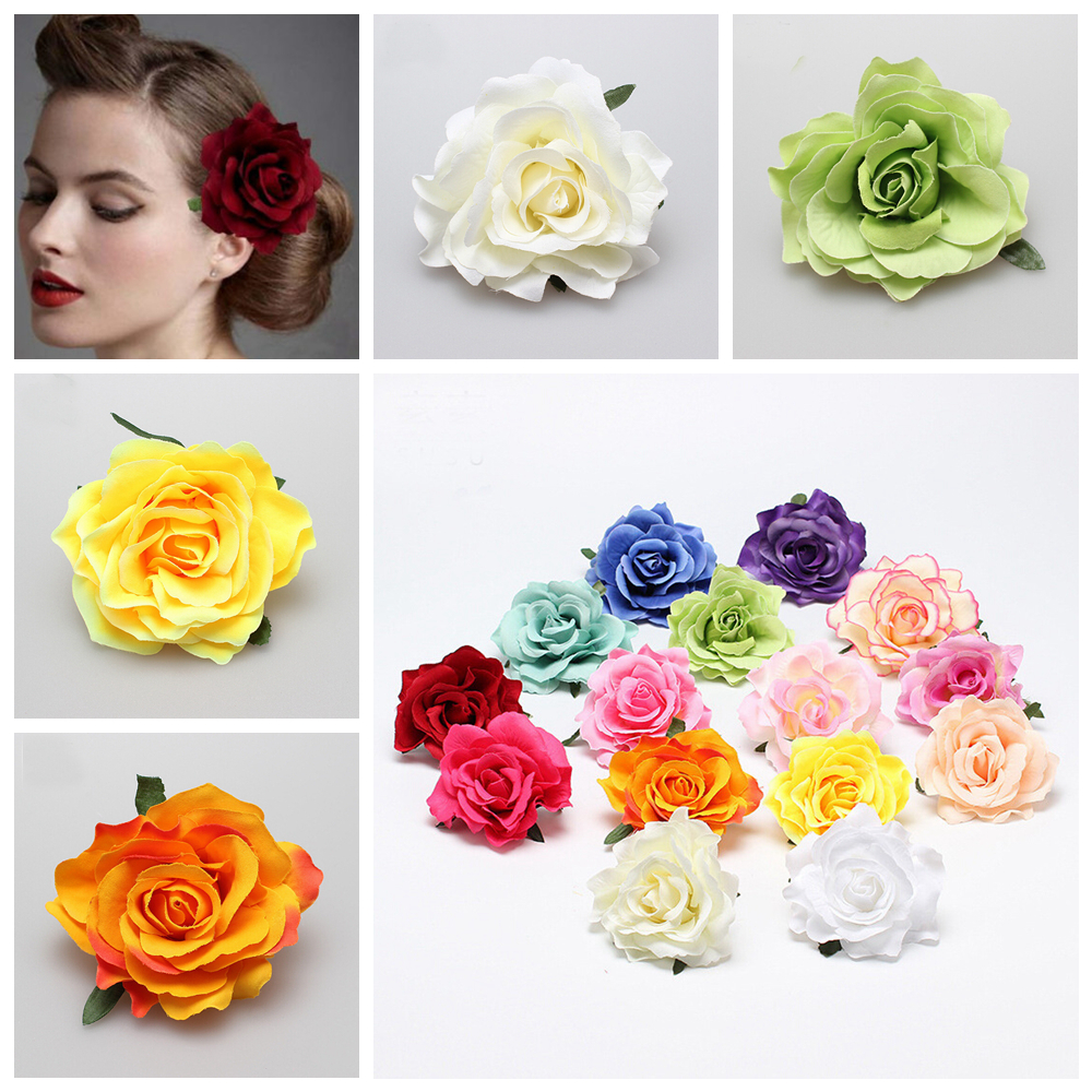 Romantic Peony Big Flowers Girls Hairpin Bobby Hair Clip Accessories Multicolor