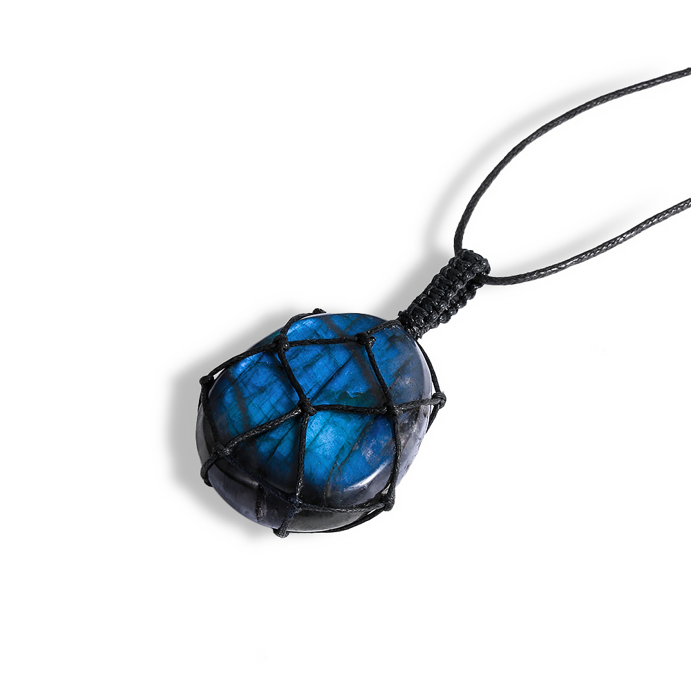 Yoga pierre naturelle Pendentif Cristal Pierre de Lune Coeur Labradorite Collier Wrap