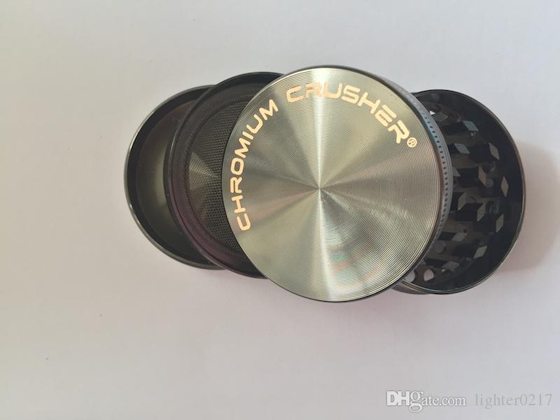 

Metal CHROMIUM CRUSHER grinder Crusher Grinder Zink 40mm 4pc zicn alloy smoke tobacco herbal herb grinder for smoking dry herb