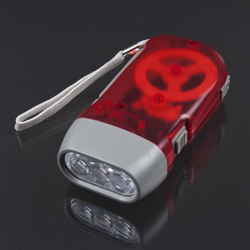 

Portable 3 LED Dynamo Wind Up Hand-pressing Crank NR No Battery Torch Hot Sale Outdoor Tool