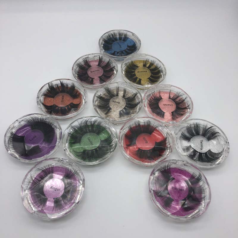 

5D 25MM Mink Eyelashes 12 styles Sexy High Quality custom private Label long fluffy eyelash Soft Natural 3D mink eyelashes