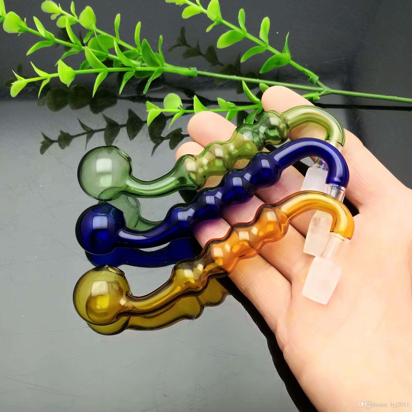 

10 mm color 4 continuous soaking S pot Wholesale Glass Hookah, Glass Water Pipe Fittings, Smoking ,Free Shippin