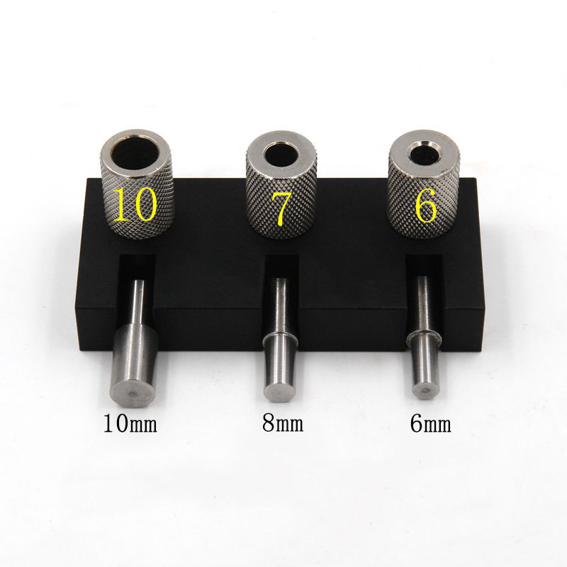 

Woodworking Pocket Hole Jig 3/4/5/6/7/8/9/10mm Drill Guide 3 in 1 Self-centering Vertical Doweling Jig Locator Puncher DIY tool