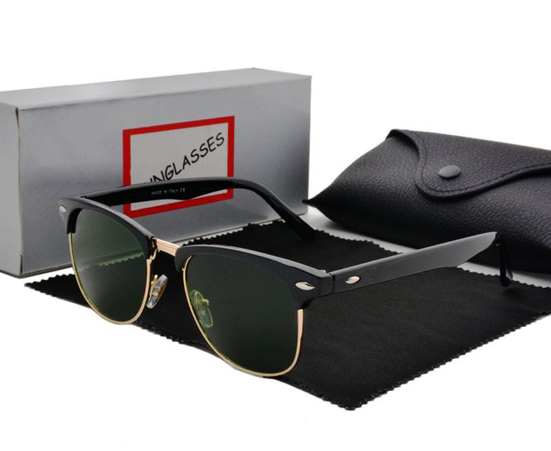 

Gold Frame Polarized Semi-Rimless Designer Sunglasses Outdoor Driving Women Men Polarized UV400 Classic Brand Retro Oculos De Sol Gafas