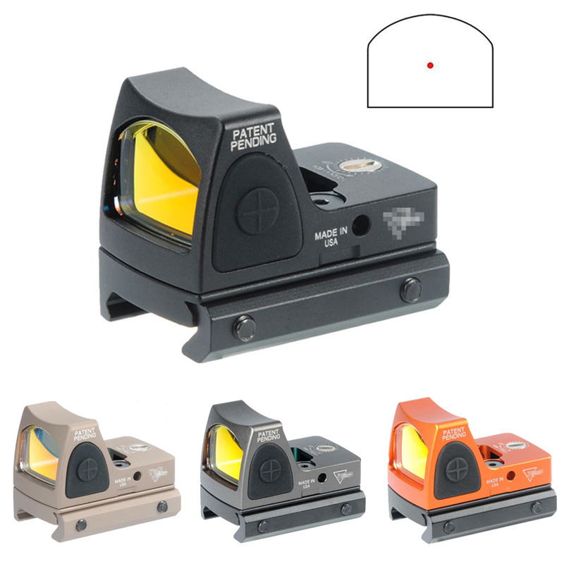 

Tactical RMR Red Dot LED Reflex Sight Adjustable 3.25 MOA Red Dot Compact Mini Rifle Scope, Black