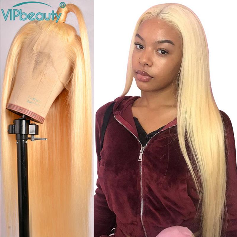 

613 Honey Blonde Lace Front Human Hair Wigs Brazilian Straight Lace Front Wig PrePlucked With Baby Hair 13x6 hd Transparent, As pic