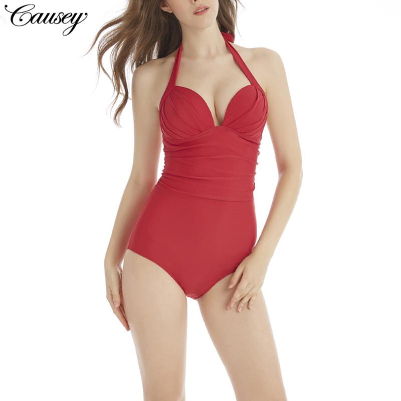 

One-piece swimsuit new hot sale beach swimsuit bikini bikini women, Red